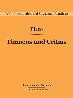 cover image of Timaeus and Critias (Barnes & Noble Digital Library)